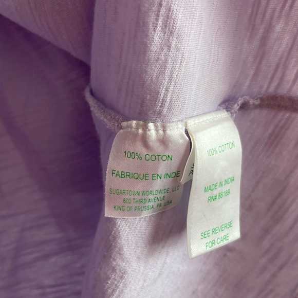 Lilly Pulitzer Women’s Teigen Light Lilac Verbena Etta Long Sleeve Top Medium - Picture 5 of 6